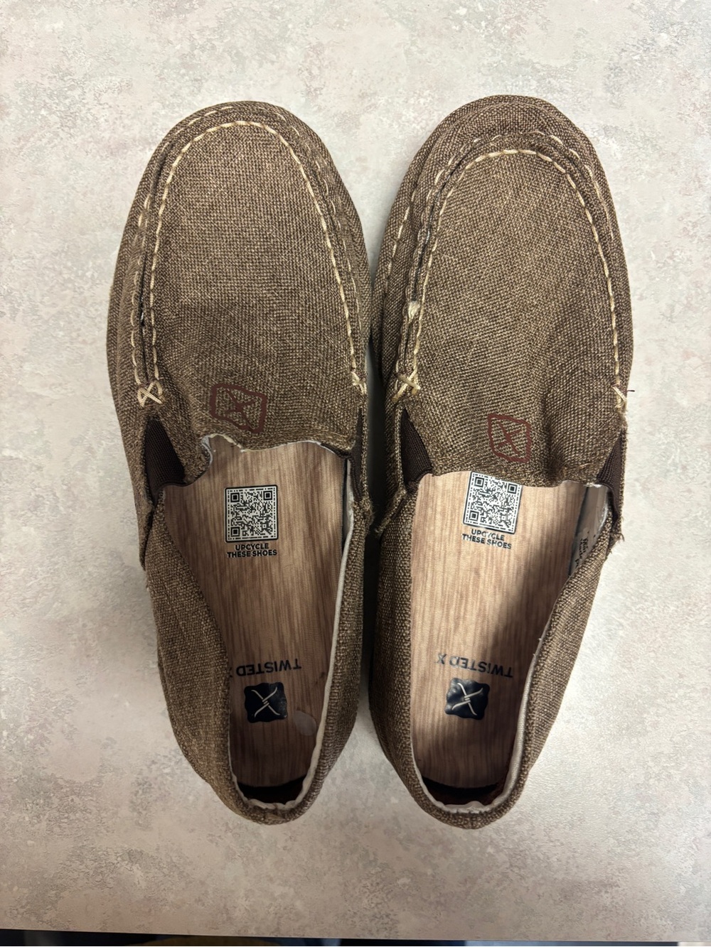 Twisted X Men's Casual Brown Slip-On Loafers - Size 7 - Like New